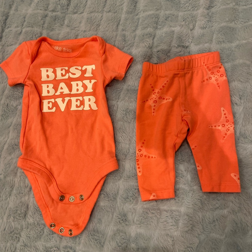 newborn baby onesie and leggings